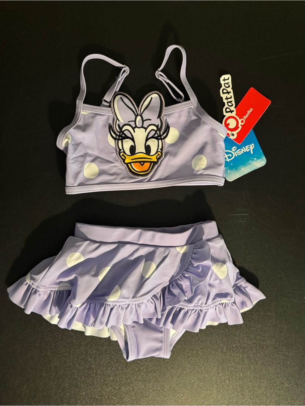 PatPat, Disney Daisy Duck, Girl’s 9M-12M, two-piece tankini swimsuit. New.